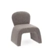 Fauteuil Gris Bert -Deco En Ligne Soldes fauteuil createur tissu bouclettes gris
