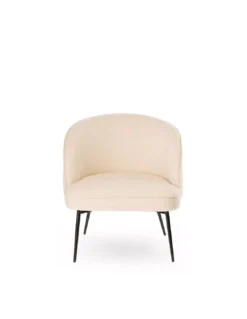Fauteuil Creme Luca -Deco En Ligne Soldes fauteuil creme en tissu ludmila 2