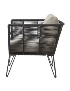 Fauteuil D'extérieur Mundo Noir, Bloomingville -Deco En Ligne Soldes fauteuil d exterieur mundo noir bloomingville 2
