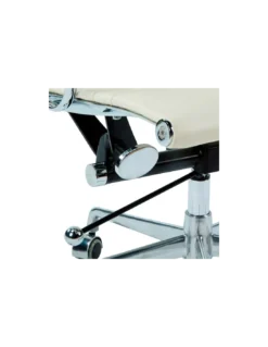 Fauteuil De Bureau En Cuir Blanc Cassé Milan, Thai Natura -Deco En Ligne Soldes fauteuil de bureau en cuir blanc casse milan thai natura 3