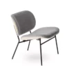 Fauteuil Kuji Gris Clair Structure Blanchie -Deco En Ligne Soldes fauteuil gris clairblanc scandinave en tissu