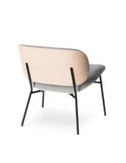 Fauteuil Kuji Gris Clair Structure Blanchie -Deco En Ligne Soldes fauteuil gris clairblanc scandinave en tissu 3