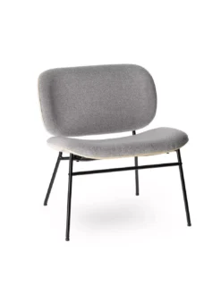 Fauteuil Kuji Gris Clair Structure Blanchie -Deco En Ligne Soldes fauteuil gris clairblanc scandinave en tissu 4