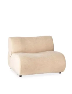 Fauteuil Modulable Ivoire Hinton 101cm -Deco En Ligne Soldes fauteuil modulable ivoire velours 101cm 1