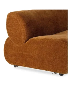 Fauteuil Modulable Marron Hinton 101cm -Deco En Ligne Soldes fauteuil modulable marron velours 101cm 2