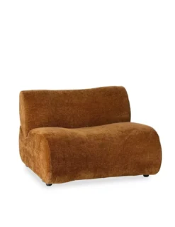 Fauteuil Modulable Marron Hinton 101cm -Deco En Ligne Soldes fauteuil modulable marron velours 101cm 3
