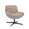 Fauteuil Pivotant Beige Smile -Deco En Ligne Soldes fauteuil pivotant beige en velours
