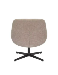 Fauteuil Pivotant Beige Smile -Deco En Ligne Soldes fauteuil pivotant beige en velours 3