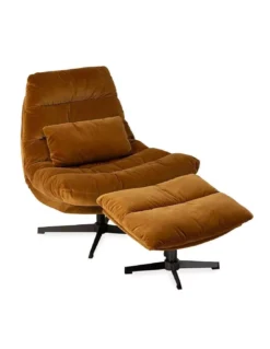 Fauteuil Pivotant Brun Wilmington Avec/sans Repose Pied