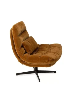 Fauteuil Pivotant Brun Wilmington Avec/sans Repose Pied -Deco En Ligne Soldes fauteuil pivotant brun velours avecsans repose pied 3