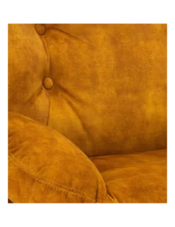 Fauteuil Pivotant En Velours Orangé Memento -Deco En Ligne Soldes fauteuil pivotant en velours orange tomac 4