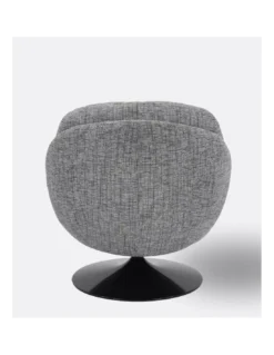 Fauteuil Pivotant Gris Chiné Pied Noir Memento -Deco En Ligne Soldes fauteuil pivotant gris chine pied noir tomac 3