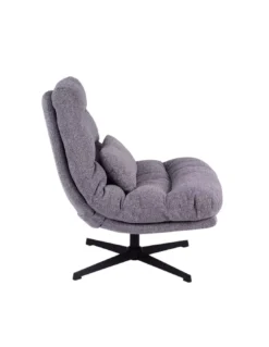Fauteuil Pivotant Gris Wilmington Avec/sans Repose Pied -Deco En Ligne Soldes fauteuil pivotant gris wilmington avec ou sans repose pied 2