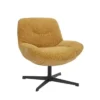 Fauteuil Pivotant Jaune Smile -Deco En Ligne Soldes fauteuil pivotant jaune en velours