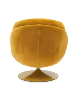 Fauteuil Pivotant Mordoré En Velours Memento POP -Deco En Ligne Soldes fauteuil pivotant mordore en velours seventies 1