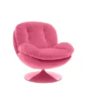 Fauteuil Pivotant Rose En Velours Memento POP -Deco En Ligne Soldes fauteuil pivotant rose en velours seventies