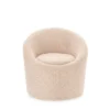 Fauteuil Grond Beige Bouclettes