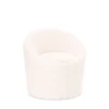 Fauteuil Gron Blanc Bouclettes -Deco En Ligne Soldes fauteuil rond blanc bouclettes