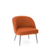 Fauteuil Rond Orange Luca -Deco En Ligne Soldes fauteuil rond orange en tissu
