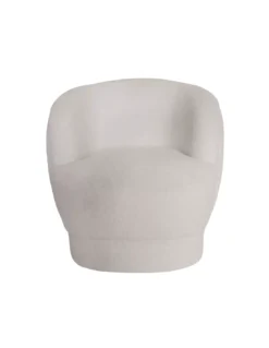 Fauteuil Blanc Bona En Tissu Bouclettes -Deco En Ligne Soldes fauteuil seventies tissu bouclettes blanc 2