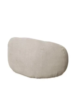 Fauteuil Paoha Grège -Deco En Ligne Soldes gros fauteuil pouf rond grege en tissu 3