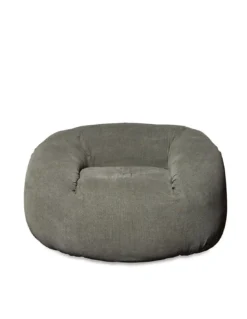 Fauteuil Paoha Kaki -Deco En Ligne Soldes gros fauteuil pouf rond kaki en tissu 2