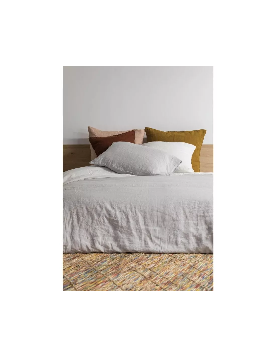 Housse De Couette Lin Lavé Zeff Gris Perle, Vivaraise 3 Housse De Couette Lin Lavé Zeff Gris Perle, Vivaraise – Image 2