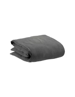 Housse De Couette Lin Lavé Zeff Gris Tonnerre, Vivaraise