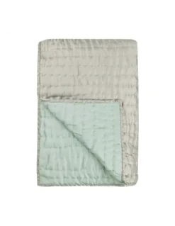 Jeté De Lit Chenevard Naturel/Vert D'eau, Designers Guild