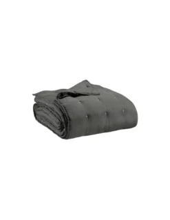 Jeté De Lit Zeff En Lin Anthracite, Vivaraise