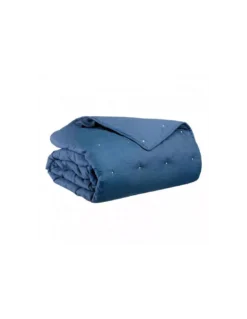 Jeté De Lit Zeff En Lin Bleu, Vivaraise