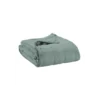 Jeté De Lit Zeff En Lin Vert De Gris, Vivaraise -Deco En Ligne Soldes jete de lit zeff en lin vert de gris vivaraise