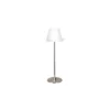 Lampe Jin Argent Satiné + Verre Blanc, Linea Verdace -Deco En Ligne Soldes lampe jin argent satine verre blanc linea verdace