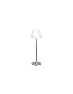 Lampe Jin Argent Satiné + Verre Blanc, Linea Verdace