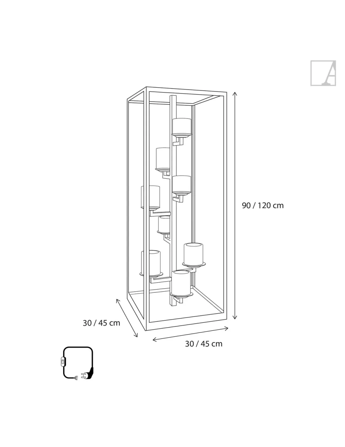 Lanterne à Poser Bellefeu 2 Tailles, Authentage 5 Lanterne à Poser Bellefeu 2 Tailles, Authentage – Image 3
