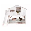 Lits Superposés Cabane Avec Toboggan Et Plateforme 25 Coloris, Mathy By Bols