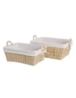 Manne à Linge Rotin Naturel Rectangulaire, KOK Maison