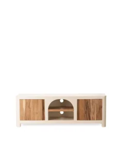 Meuble TV écru Comino -Deco En Ligne Soldes meuble tv ecru comino 2