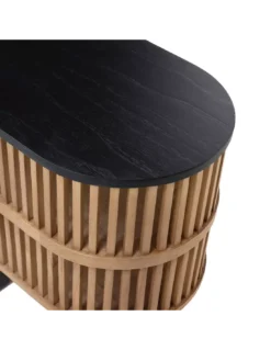 Meuble TV Noir 175cm Louise, Thai Natura -Deco En Ligne Soldes meuble tv noir 175cm louise thai natura 2