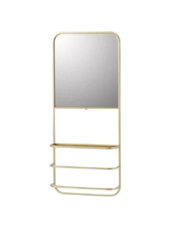 Miroir étagère Doré à Suspendre