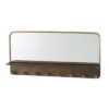 Miroir Patères Brun -Deco En Ligne Soldes miroir pateres brun