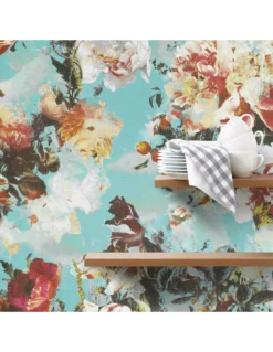 Papier Peint Flamboyant Bleuet, Jean Paul Gaultier -Deco En Ligne Soldes papier peint flamboyant bleuet jean paul gaultier 1