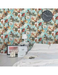 Papier Peint Flamboyant Bleuet, Jean Paul Gaultier -Deco En Ligne Soldes papier peint flamboyant bleuet jean paul gaultier 2