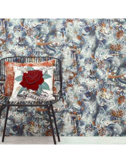 Papier Peint Irésumi Bleu, Jean Paul Gaultier -Deco En Ligne Soldes papier peint iresumi bleu jean paul gaultier 2