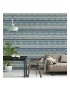Papier Peint Zig Zag Bleu, Missoni Home -Deco En Ligne Soldes papier peint zig zag bleu missoni home 3