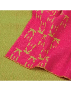 Plaid Kashimea Vert Et Rose, K3 Design By Kenzo Takada -Deco En Ligne Soldes plaid kashimea vert et rose k3 design by kenzo takada 2