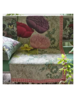 Plaid Poppy Study Violet, John Derian -Deco En Ligne Soldes plaid poppy study violet john derian 3