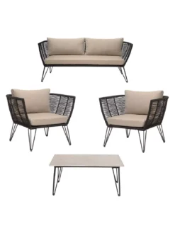 Salon D'extérieur Mundo Noir Ou Beige, Bloomingville