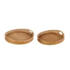 Set 2 Plateaux En Bambou & Rotin Ø49-60 -Deco En Ligne Soldes set 2 plateaux en bambou rotin o49 60