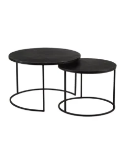 Set 2 Tables Basses Noires Palma